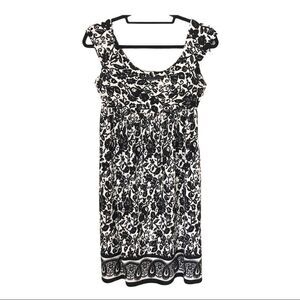 Donna Morgan Sleeveless Black/Cream Floral Dress Size 6